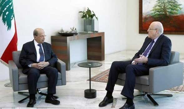  لبنان اليوم - رئيس الحكومة اللبنانية نجيب ميقاتي لا يوافق عون على انعقاد مجلس الوزراء
