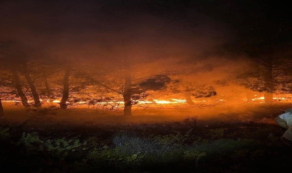  لبنان اليوم - حريق غابات ضخم قرب كورنث في اليونان يدفع لإخلاء قرى