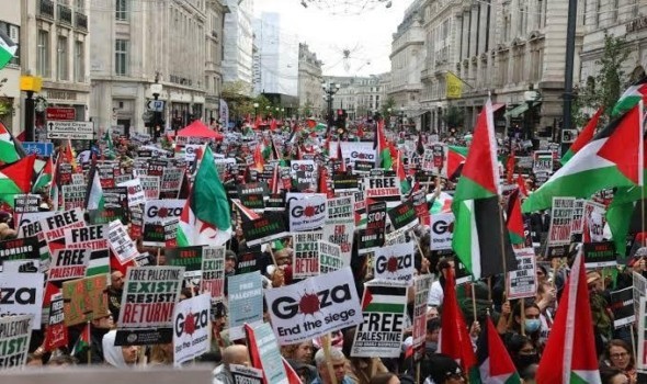  لبنان اليوم - الآلاف يتظاهرون في واشنطن ولندن في "يوم التحرك العالمي" من أجل غزة
